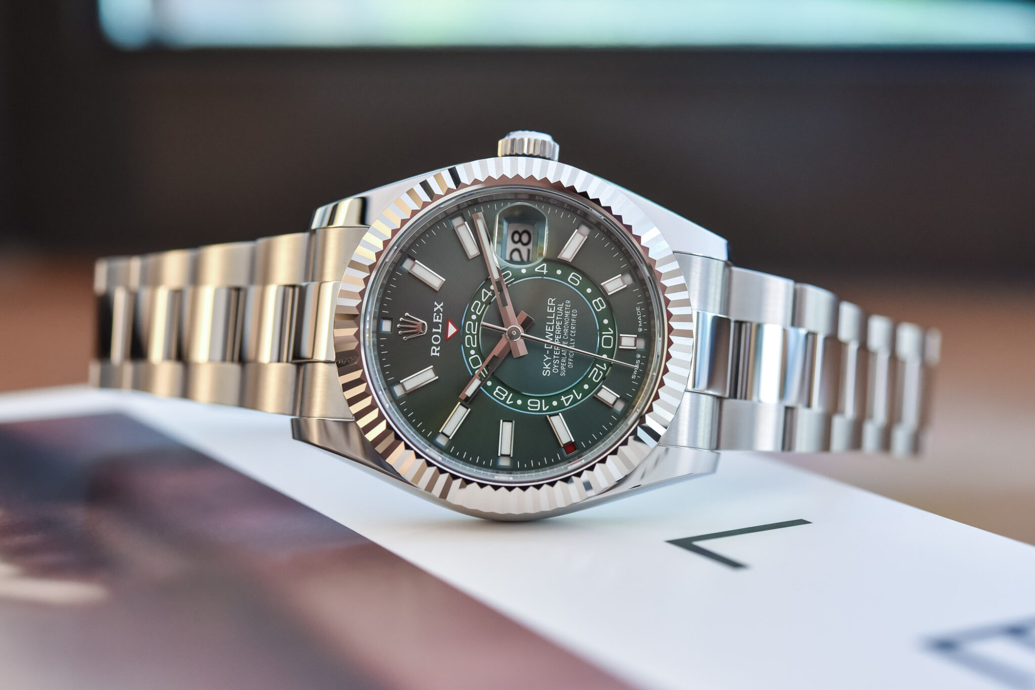 HandsOn The Updated Rolex SkyDweller In Steel/Rolesor & Mint Green Dial