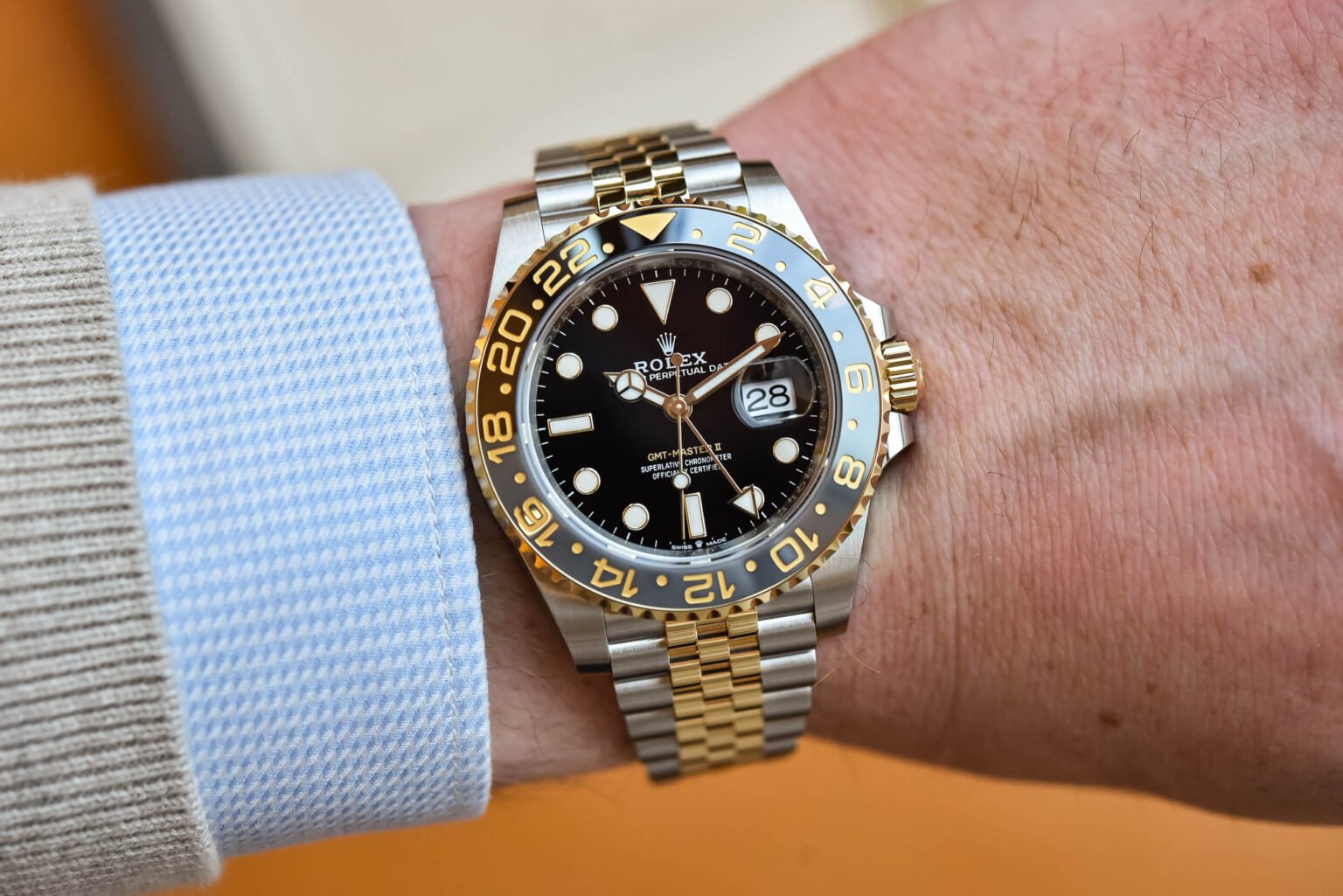 HandsOn The Rolex GMTMaster II Steel & Yellow Gold 126713GRNR