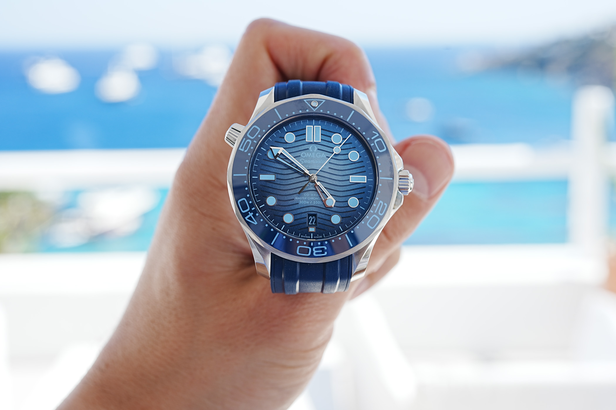 2023 Omega Seamaster Diver 300m Summer Blue 75th Anniversary 