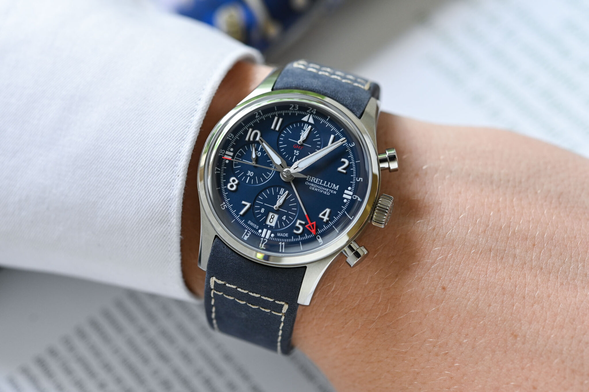 Introducing Brellum Pilot LE.2 GMT Chronometer (Live Pics & Price)