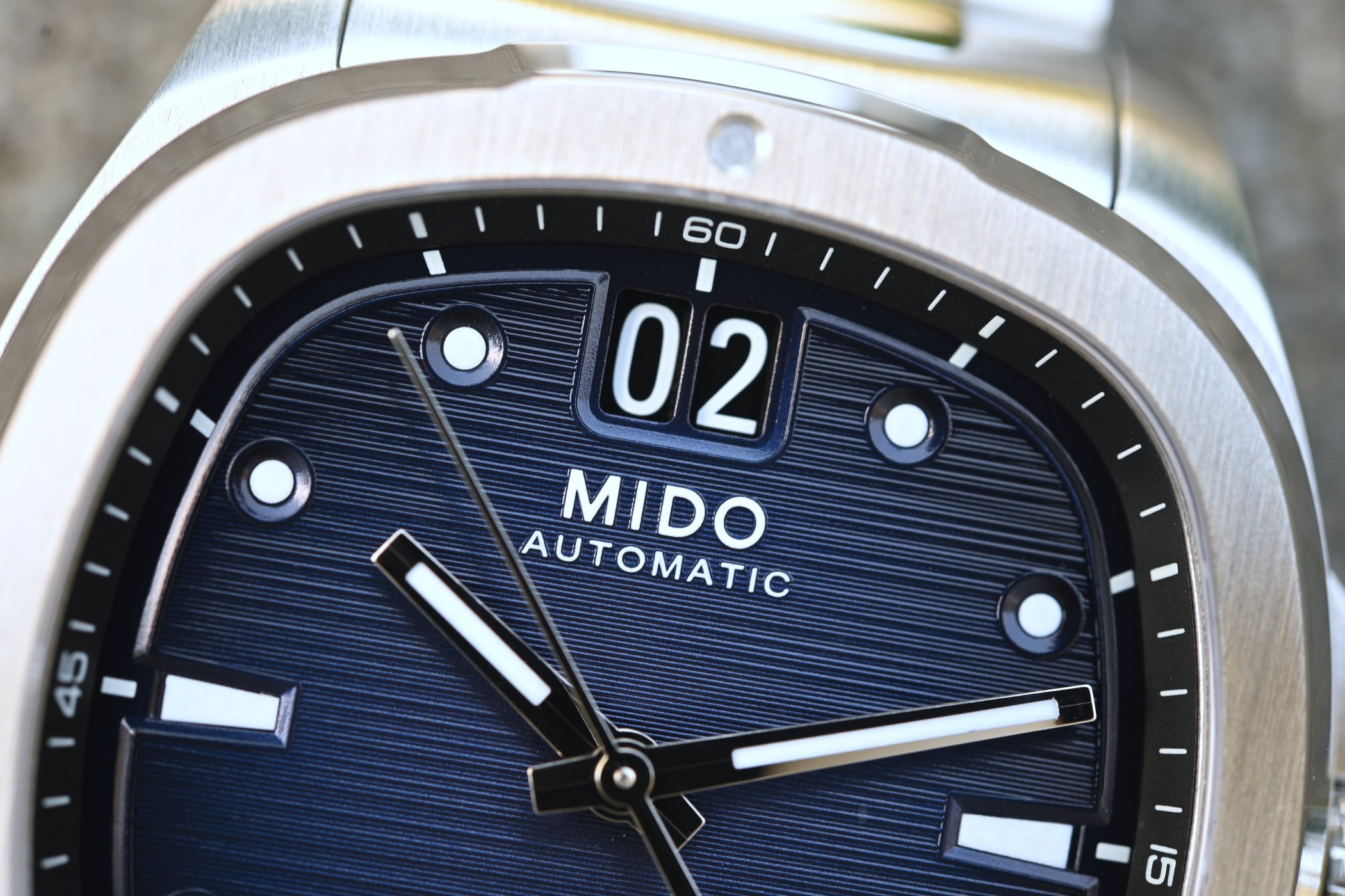 Mido Multifort TV Big Date - blue gradient dial - steel bracelet 4