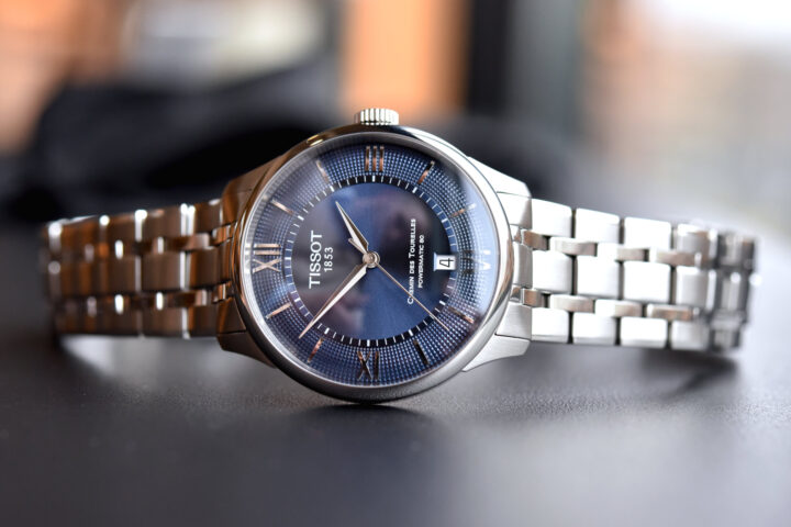Tissot Chemin Des Tourelles Powermatic 80 Lady Blue Dial Silver Steel Strap Watch For Women - T099.207.11.048.00