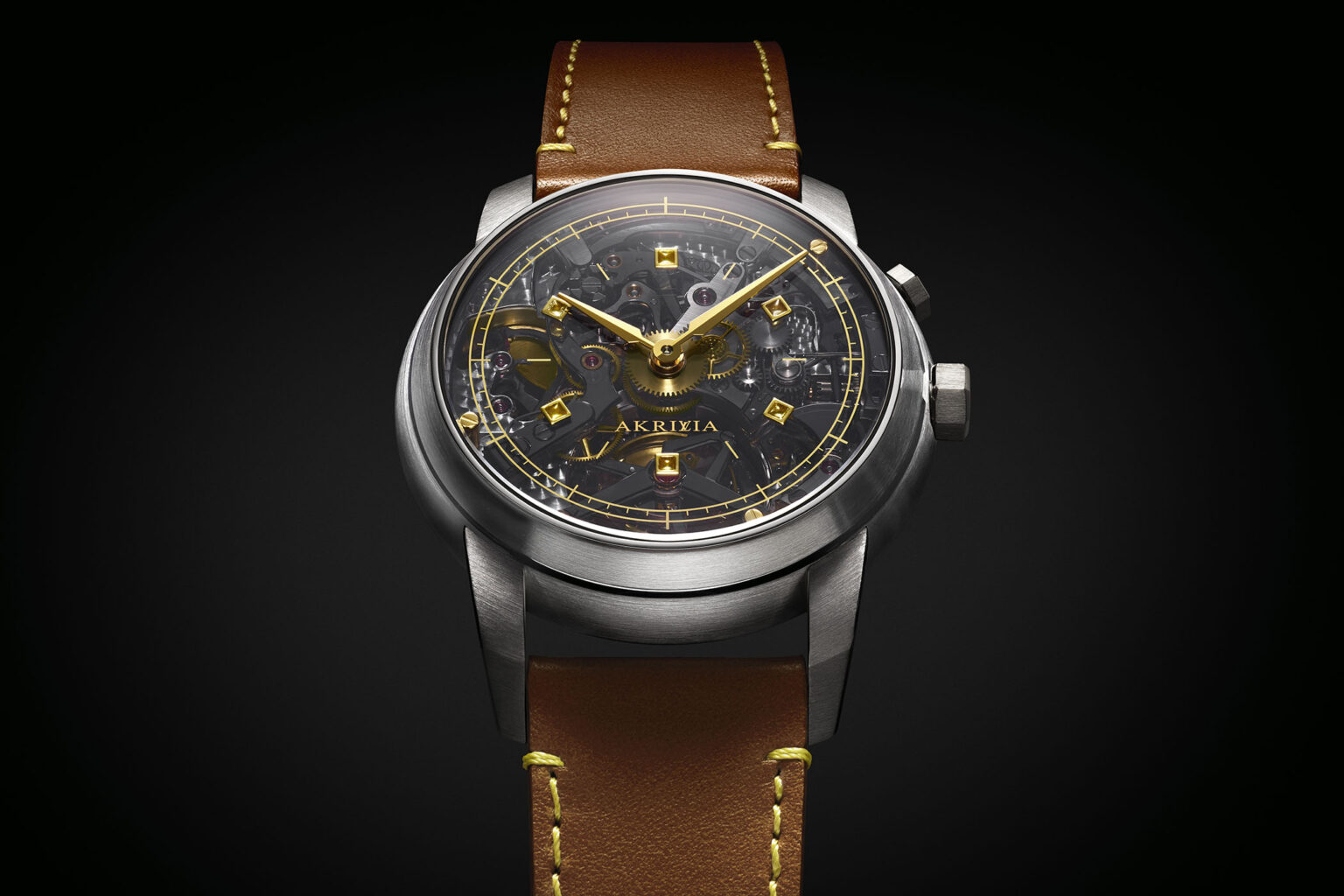 Montre Reglia Automatique à Sonnerie – Restaurée Par Horloger Avec Facture, Cadran Bleu, Boîtier Acier, Bracelet Cuir Noir
