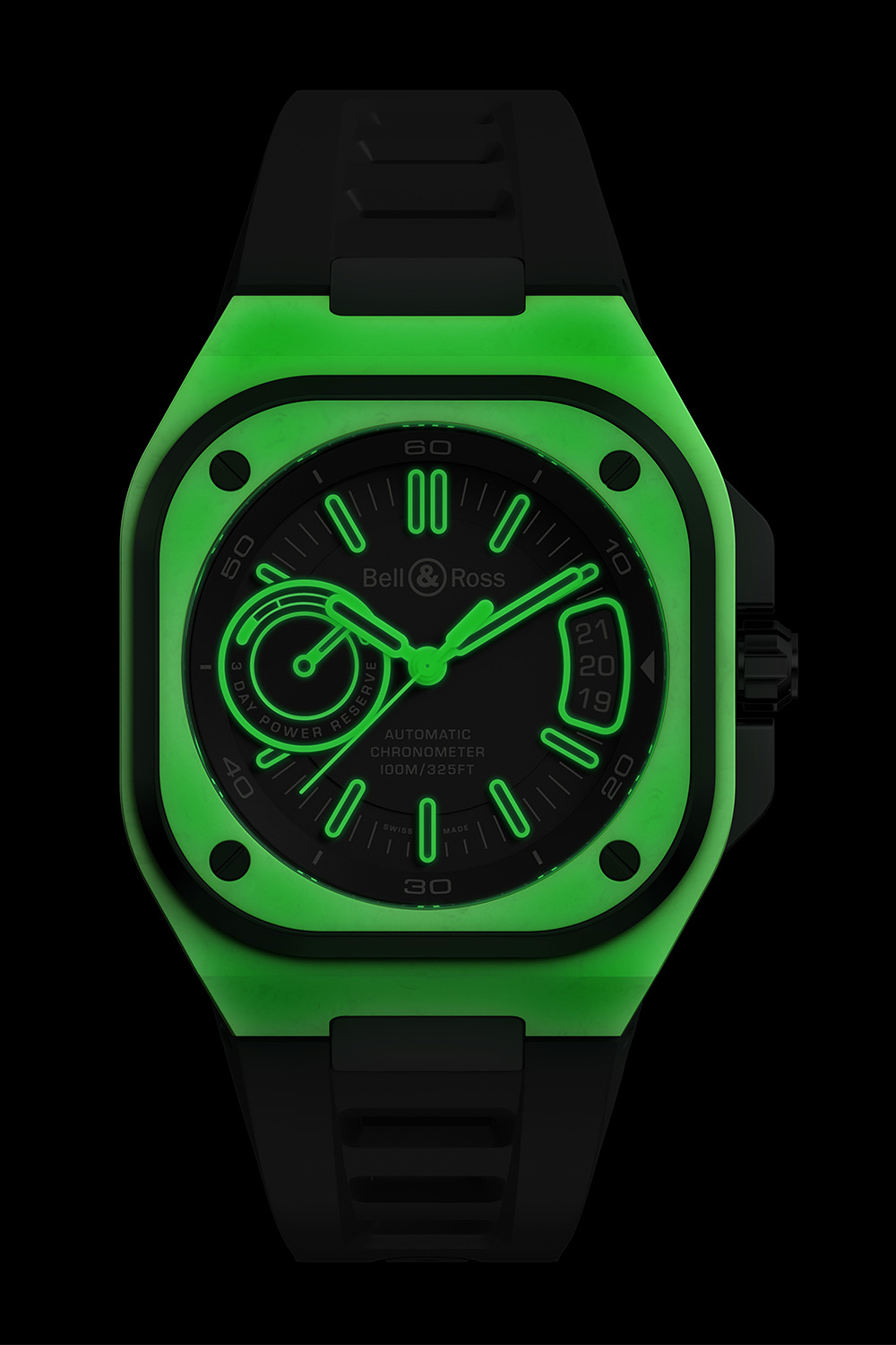 Bell and Ross BR-X5 Green Lum - fully luminous case - 6