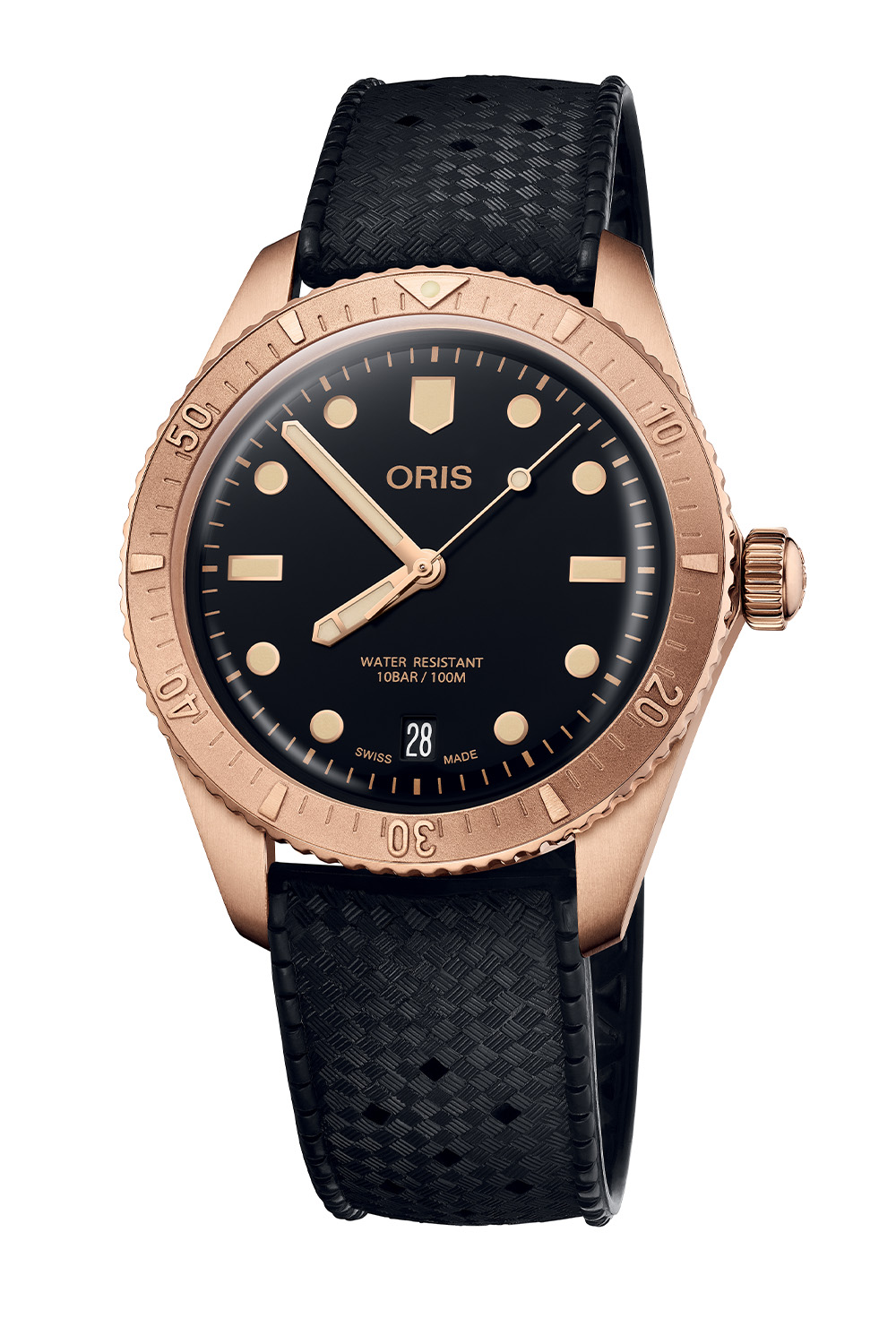 Oris Divers Sixty-Five Date Cotton Candy Sepia - black dial bronze case - 7