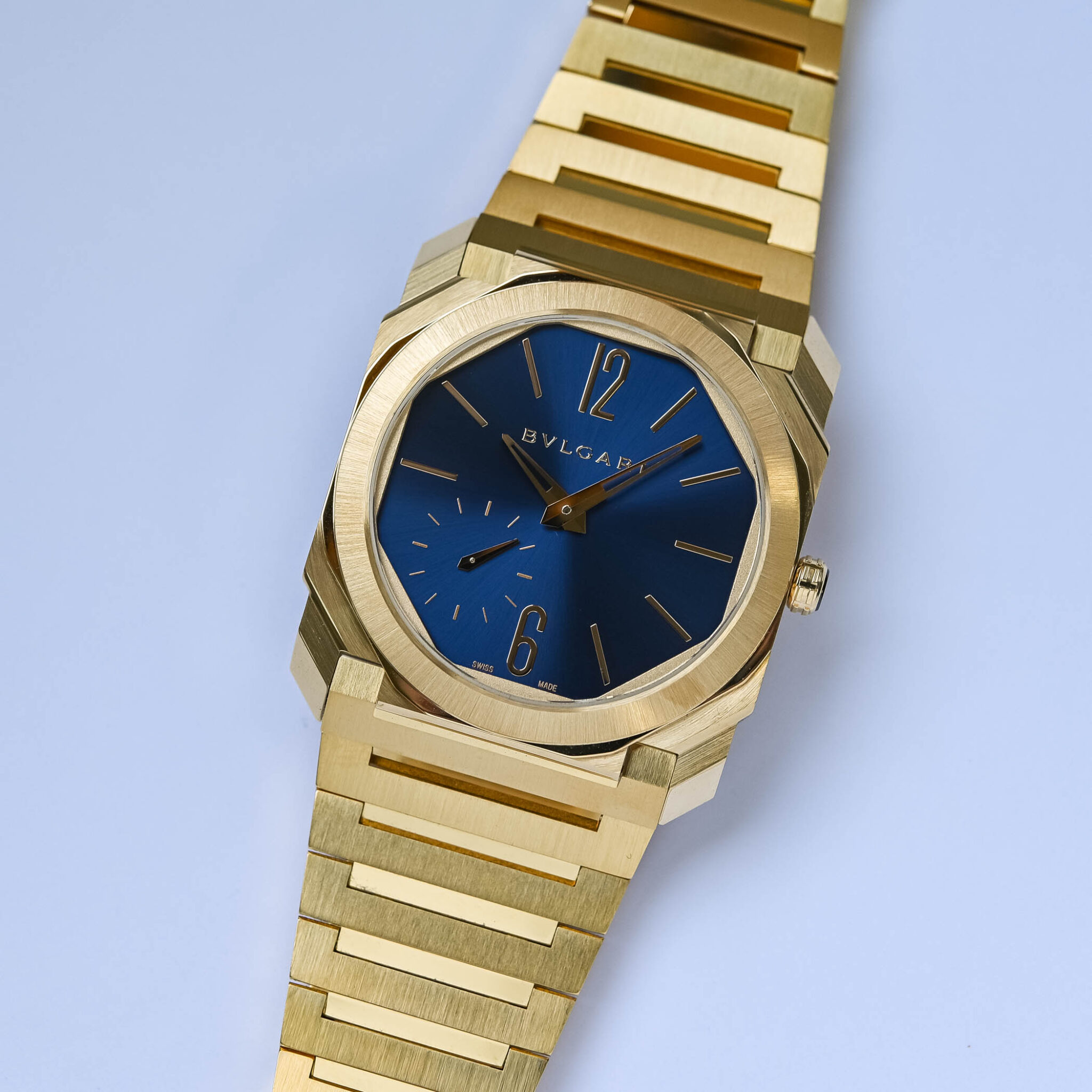 First Look: The New Bulgari Octo Finissimo Automatic Blue-and-Gold