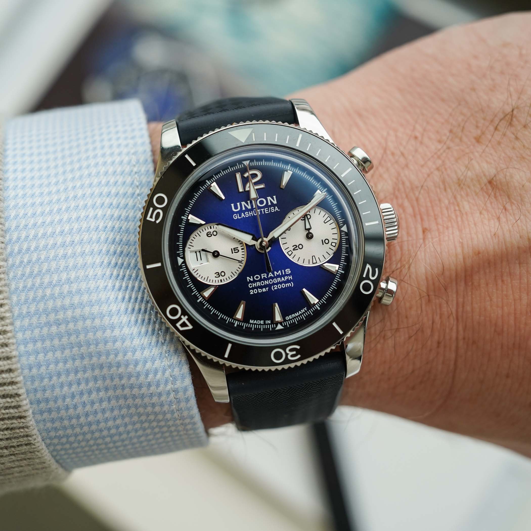 Union Glashutte Noramis Chronograph Sport - diving chronograph - hands-on - 3