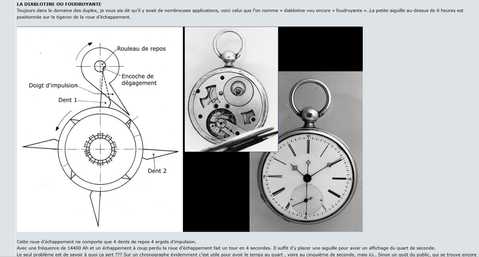 Tixier foudroyante forum a montres