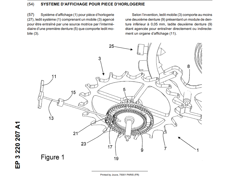 Greubel Forsey EWT 2017 patent