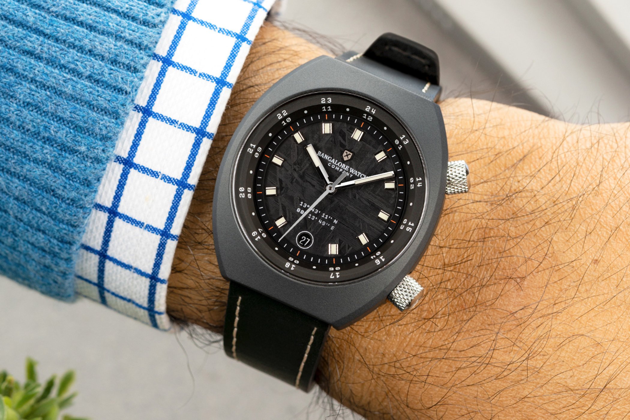 The Meteorite Dial Of The Bangalore Watch Company Apogee Visitor
